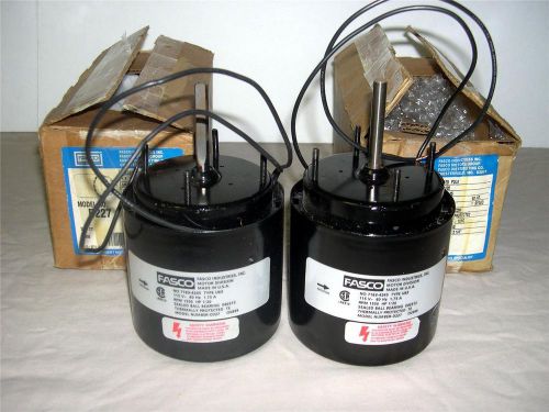 2 New Fasco D227 Motors 1/20 HP, 115V, 60 HZ, 1550 RPM, #7163-4245 Type U63 CCW