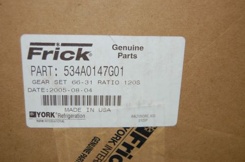 Frick NIB 534A0147G01 Gear Set 66-31 Ratio 120S 534C0369H01 &amp; 534C0368H01 Gears