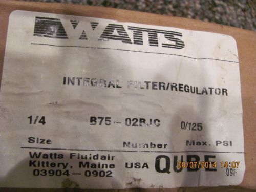 WATTS, INTEGRAL FILTER/REGULATOR B75-02BJC