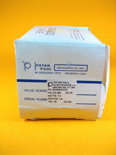 Peter Paul Electronics -  E22R9DCCM -  Solenoid Valve 480V 60Hz 7.3W 1/4 Orifice