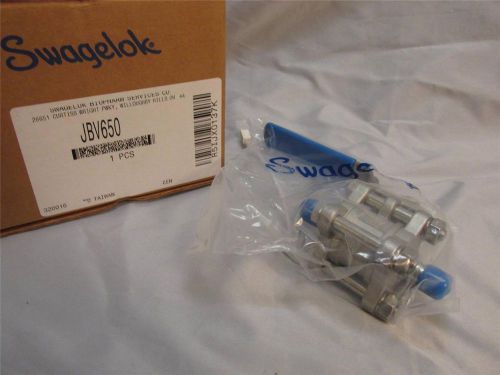 NEW NIB Swagelok Stainless Steel Ball Valve JBV650