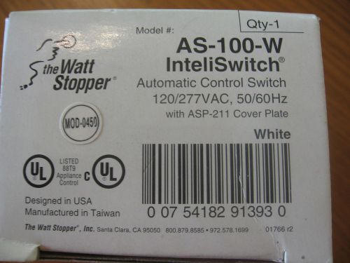 New watt stopper as-100-w inteliswitch automatic control switch for sale