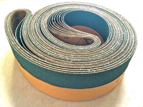 10 new pferd 4&#034; x 132&#034; abrasive sanding belts zirconium 50 grit #49863 for sale