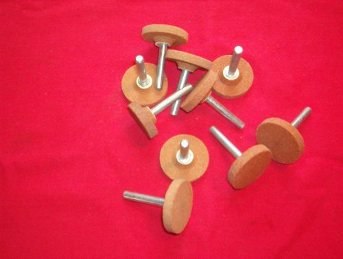 LOT OF 10 MOUNTED GRINDING WHEELS 1/4 X1 1/2 X1/4 SHANK  MACHINIST PORT POLISH