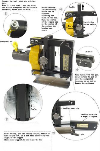 Hydraulic copper busbar bender 0.39” thickness cb-150d bending&amp;cutting machine for sale