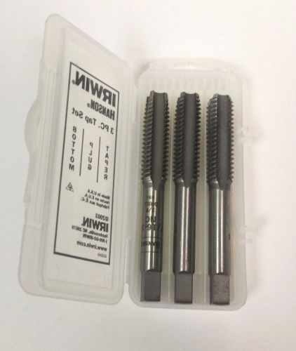 Irwin Hanson 3 Piece Tap Set Taper Plug Bottom 7/16-14 NC #2639 NEW USA FreeShip