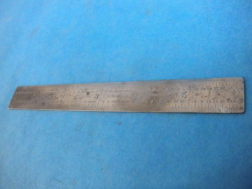 Vintage lss co. no. 603 tempered 6&#034; ruler, 32 &amp; 64 for sale