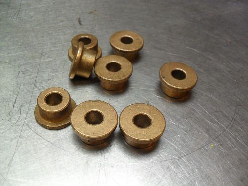 Qty 8 -  Oilite Flange Bushing Bronze 3/8&#034; id x 3/4&#034; x 1/2&#034; long   New Free Ship