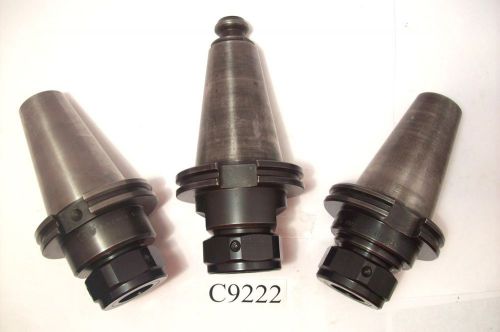 (3) PC SET CAT50 TG100 COLLET CHUCKS COLLIS AND (2) VALENITE LOT C9222