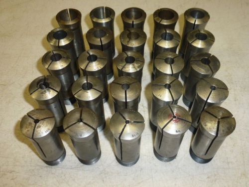 LOT of (25) HARDINGE 5C COLLETS, 3/64&#034; to 1-3/64&#034;