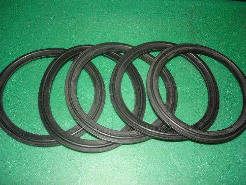 NEW LOT OF 5 GALLOUP 3&#034; BUNA TRI-CLAMP GASKETS 40MPU-300, FDA COMPLIANT, NEW