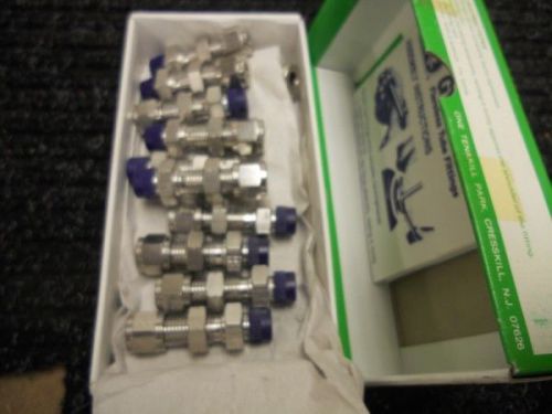 Lot of 20 - new 4bcm2316 hoke gyrolok bulkhead connector, male  1/4  x 1/8 for sale