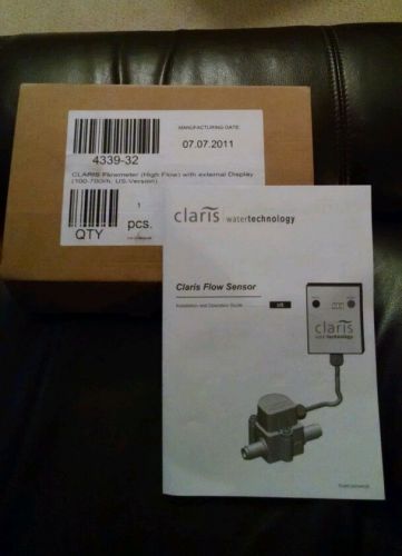 Claris flowmeter (high flow) w/ external display 4339-32; water flow meter aquis for sale