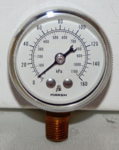 160 PSI 1/4&#034; NPT  2&#034;  Dial  Pressure Gauge Marsh