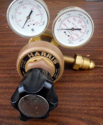 Harris compressed gas dual gauge industrial regulator highpressure cga500 600psi for sale