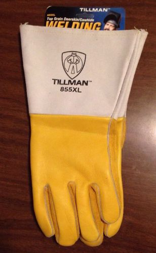 Tillman 855 super premium heavyweight deerskin/cowhide welding gloves, x-large for sale