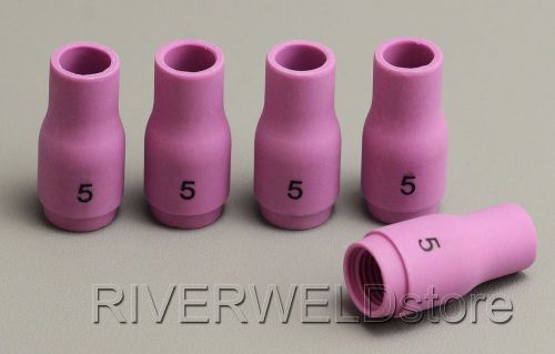 13N09 5# Alumina Nozzles Cups Fit TIG Welding torch 9 20 Series,  5PK