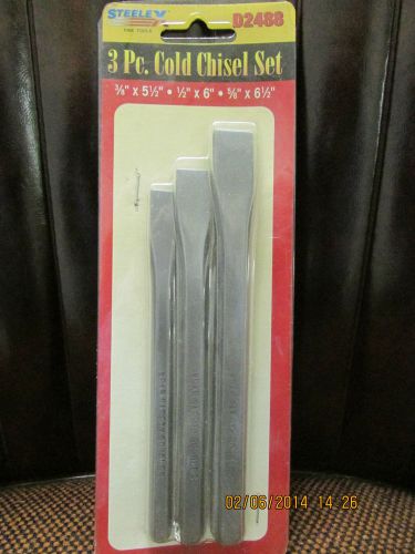 3 Pc. Cold Chisel Set (3/8 x 51/2 * 1/2 x 6 * 5/8 x 61/2) Woodstock Int&#039;l #D2488