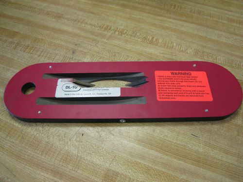 Leecraft DL-1U Throat Plate for Delta Unisaw, 13 5/16&#034;x3 3/4&#034;x1/2&#034;