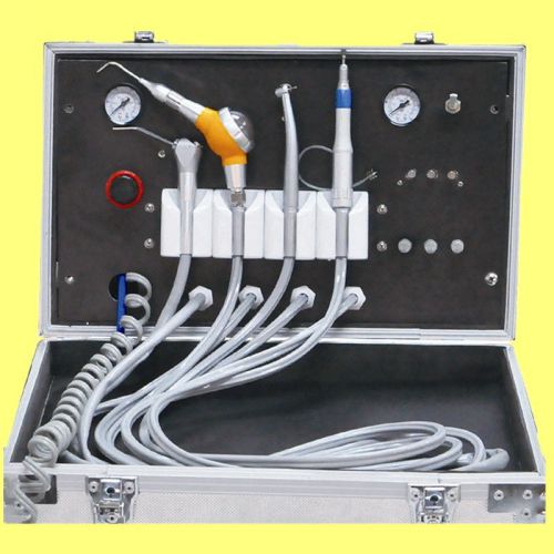 Dental Turbine Unit Suction Work Air Compressor Portable  3 Way Syringe 4 H A+