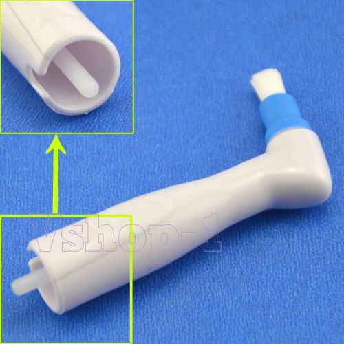 50 pcs dental white bowl polishing polisher teeth prophy brush flat type v-1 for sale