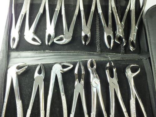 Dental Forceps Brilliant Finish Molors Roots Set Of 15 ADDLER German Stainless