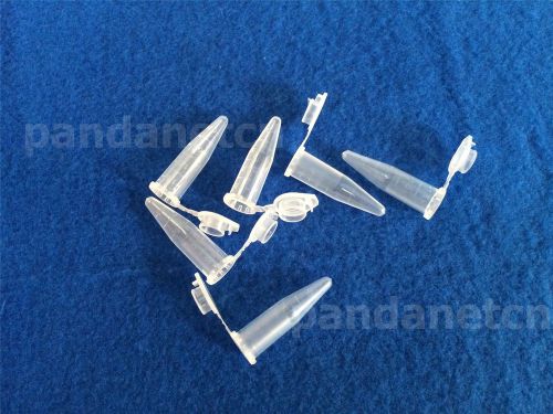 300pcs 1.5ml cylinder bottom micro centrifuge tubes w caps clear for sale