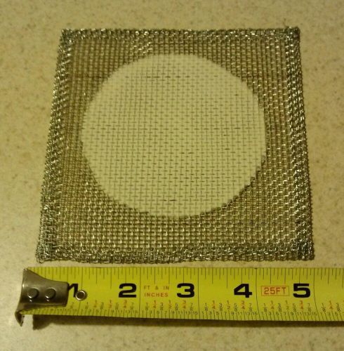 BRAND NEW 5&#034;x5&#034; / 5x5 Wire Gauze Heat Shield Square + 3.5&#034; (95mm) Ceramic Center