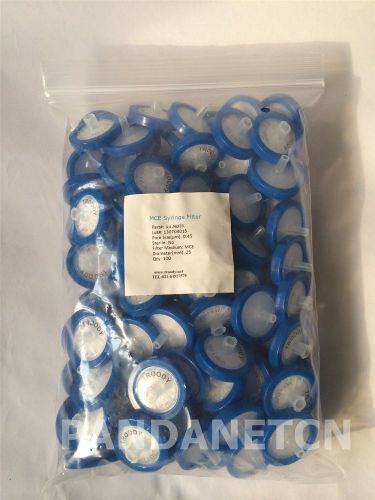 NEW 10pcs MCE Syringe Filters 25mm 0.45um non-sterilized