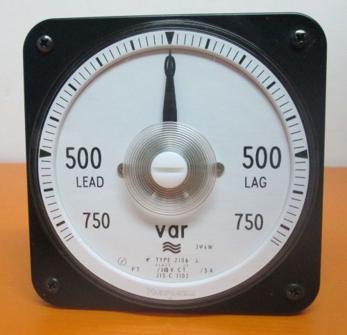 YOKOGAWA VAR METER TYPE 2106 3 PHASE 4 WIRE VOLTAGE BALANCE