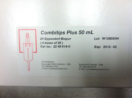 EPPENDORF COMBITIPS PLUS 50ml 22 49 614-0, PK of 25.