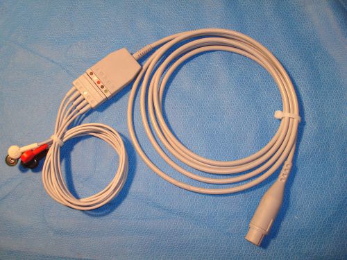 Ekg / ecg, 5 lead patient cable with snap leads for sale