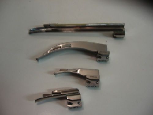 Laryngoscope blade set: mcintosh #00 and 3, miller #00 and 3 for sale