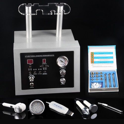 5-1 Pro Diamond Dermabrasion Skin Scrubber Photon Hot&amp;Cold Hammer Ultrasonic Spa