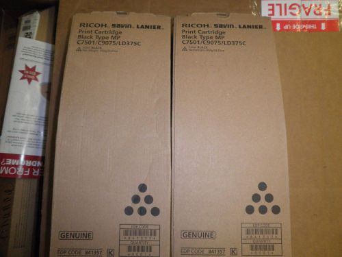 RICOH MP C7501 2 GENUINE BLACK TONERS 841357