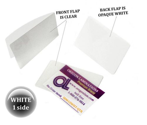 White/Clear IBM Card Laminating Pouches 2-5/16 x 3-1/4 Qty 25