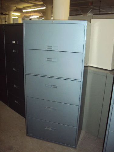 *5 drawer 30&#034;w lateral size file cabinet by steelcase office furn model 830561hf for sale