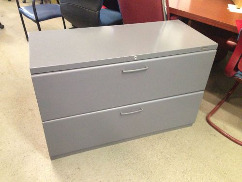 2 drawer lateral size file cabinet by teknion w/lock&amp;key 42&#034; for sale