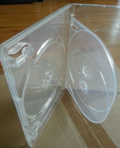 2x blank quad 4 discs dvd box case clear standard for sale