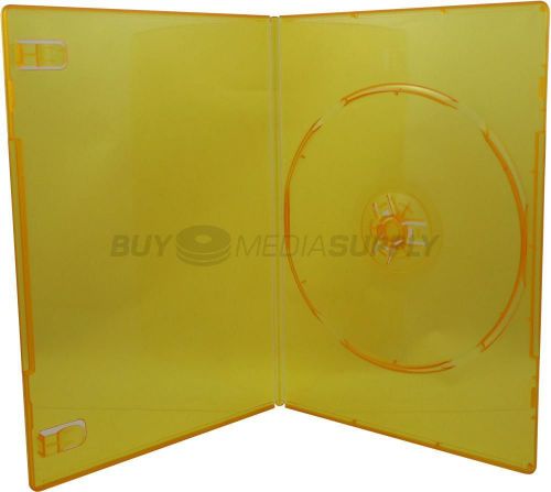 7mm slimline clear orange 1 disc dvd case - 200 pack for sale