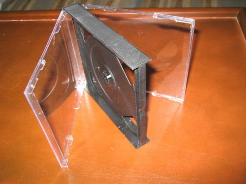 100 New High Quality Multi-4 Quad CD Jewel Case PSC73, 200 Black Tray PSC74