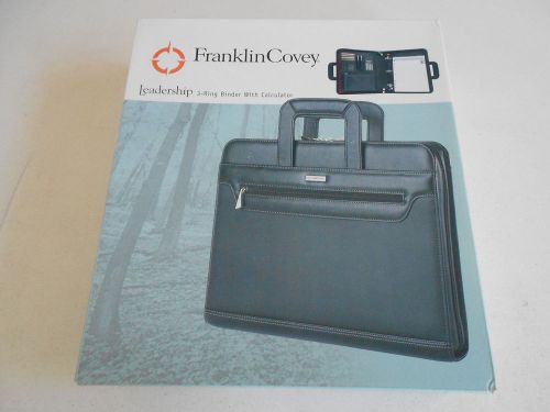 Franklincovey leadership 3 ring organizer binder with calculator - new for sale