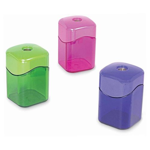 Baumgartens Wave Pencil Sharpener w/ Receptacle 19050 Green, Pink,Purple germany