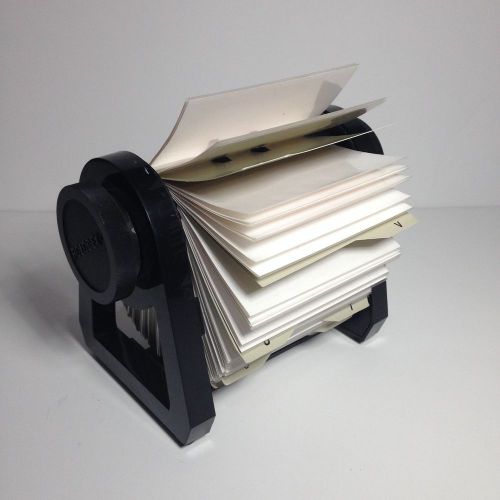 ROLODEX BLACK MODEL RBC-400 DESK TOP OFFICE SUPPLIES ADDRESS BUSINESS ORGANIZER