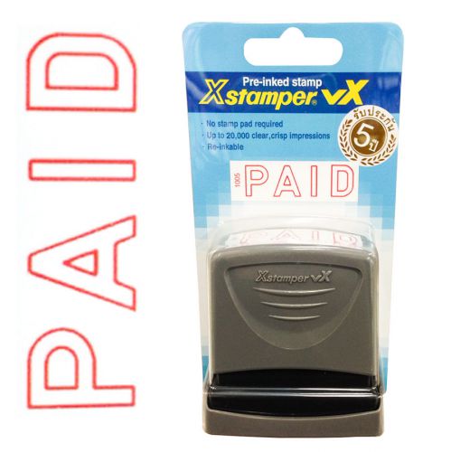 X-stamper rubber vx stamp self-inking re-inkable&#034;paid&#034; for sale