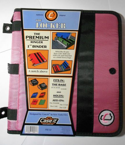 Case-It THE PREMIUM RINGER 1&#034; BINDER for ADD+ONs- Model Pre02- Pink- New!