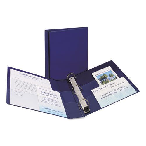 Heavy-Duty Binder with One Touch EZD Rings, 1-1/2&#034; Capacity,Navy Blue