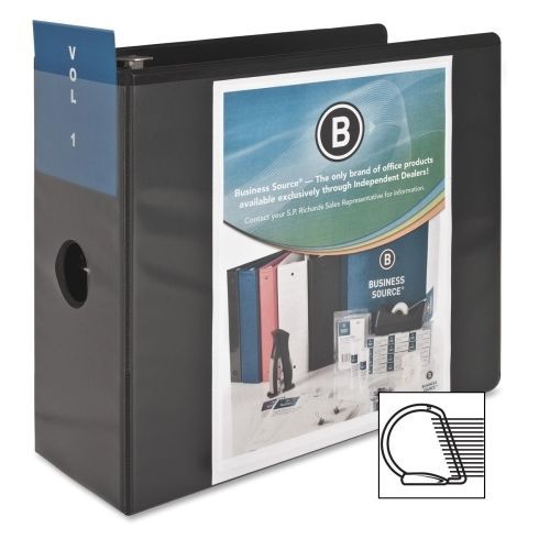 Business source basic d-ring view binder - letter - 5&#034; -black - 1 ea - bsn28451 for sale