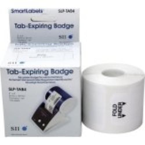 Seiko 4-inch tab expiring labels - 2&#034; width x 4&#034; length - 1 roll - (slptab4) for sale