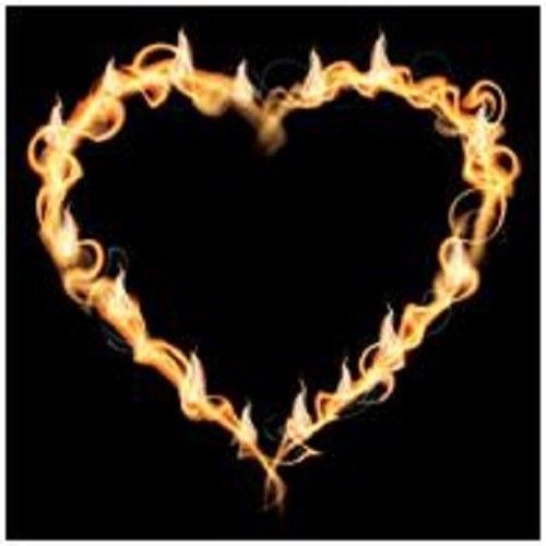 30 Custom Burning Heart Personalized Address Labels